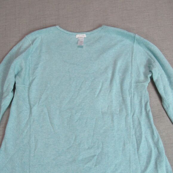 J. Jill Reversible Sweater Womens Size S Blue Sea Green Asymmetrical Hem Casual - Picture 7 of 14